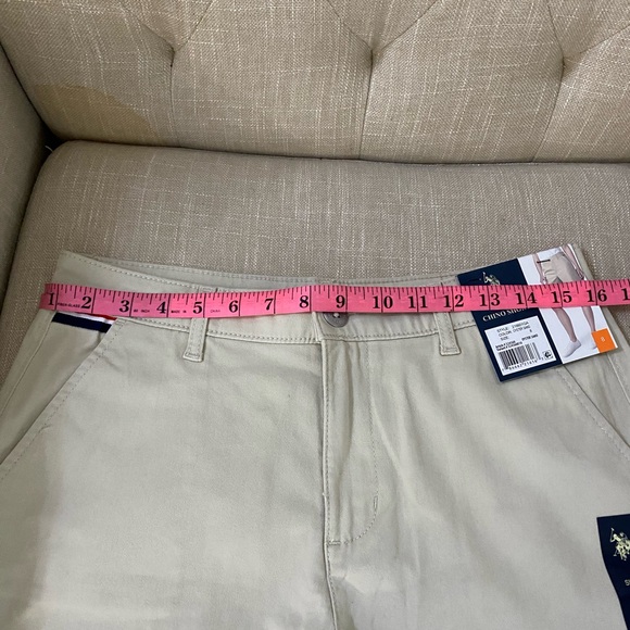 U.S.POLO ASSN WOMEN’S OYSTER SAND CHINO SHORT SIZE: 8 - Picture 9 of 12